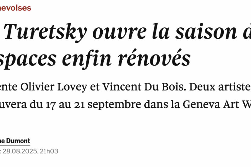 Vincent Du Bois Geneva Art Week